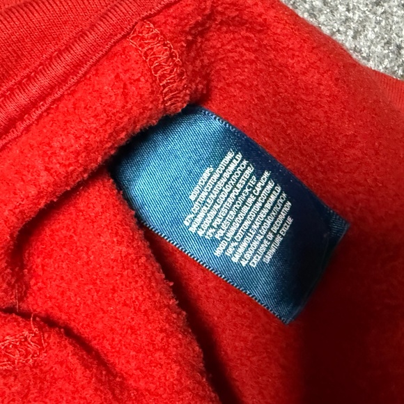 Vintage Polo Ralph Lauren Big Pony Zip Up Hoodie Youth Large 14-16 Red Blue - Picture 5 of 9